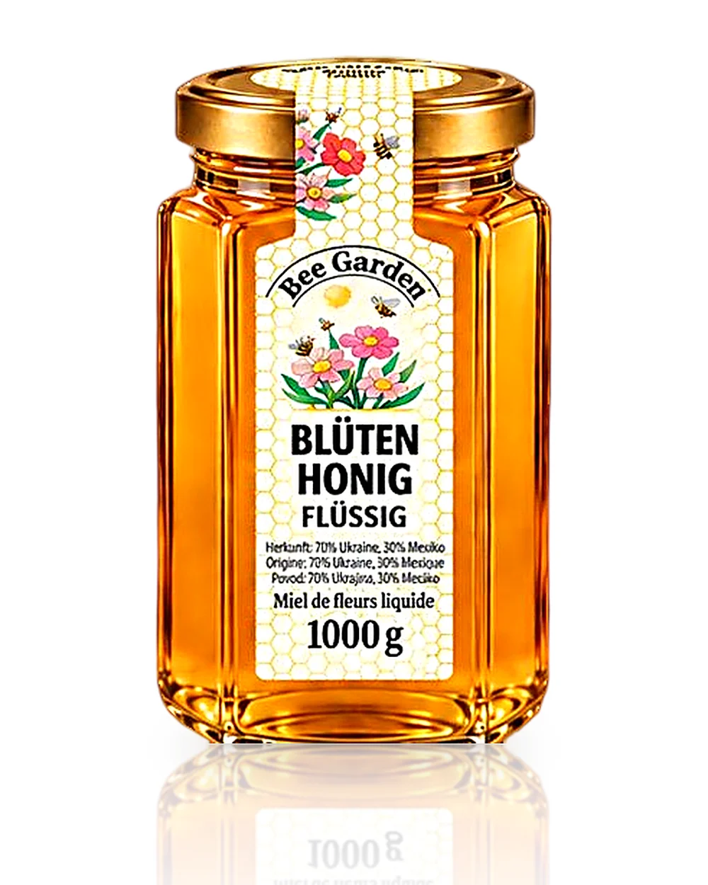 Bee Garden Blüten Honig · Liquid, 1000 g · 35.3 oz